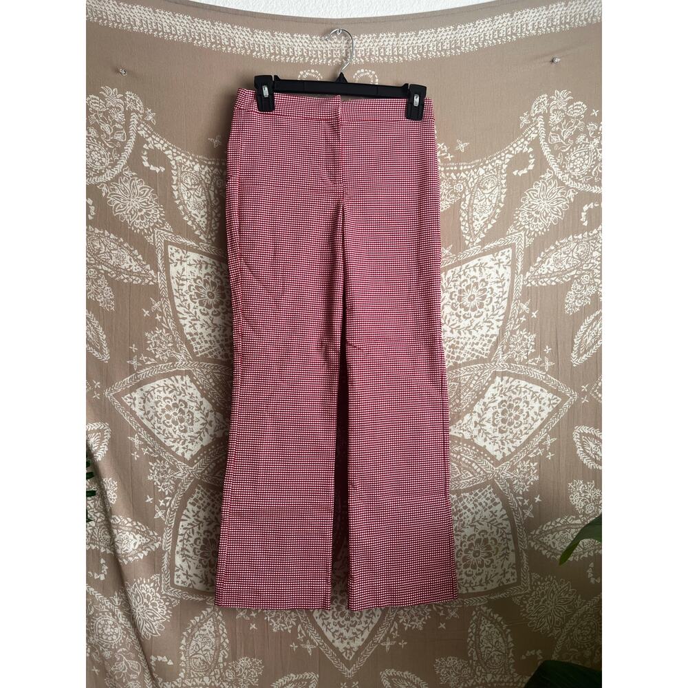 NWT Mango (MNG) Red Gingham Cropped Trouser Pants - Picture 4 of 8